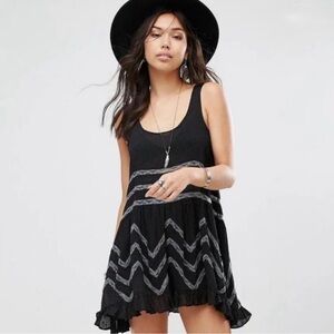 Free People Voile and Lace Trapeze Slip